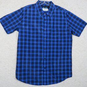 Bold Blue* Men's Short Sleeve Button Down Single‎ Pocket Shirt Size~ XXL